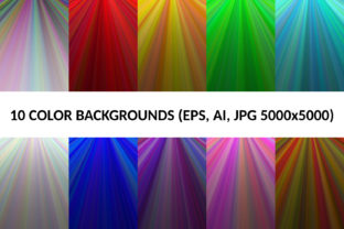 10 Color Backgrounds: Dynamic Radial Line Vectors
