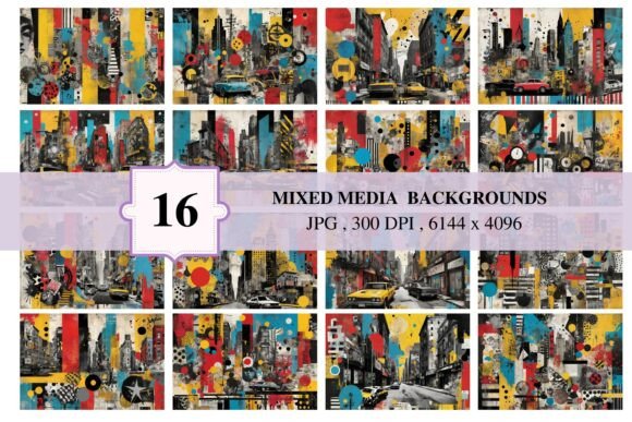 16 Mixed Media Backgrounds 1: Inject Explosive Urban Energy