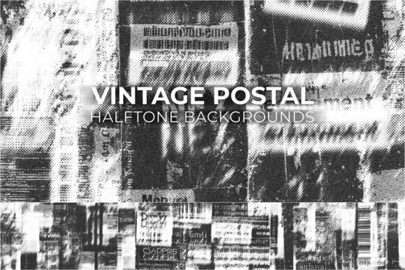 Crafting Authentic Retro Visuals with Vintage Postal Halftone Backgrounds