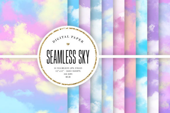 Elevate Your Visuals with Pastel Sky Seamless Backgrounds