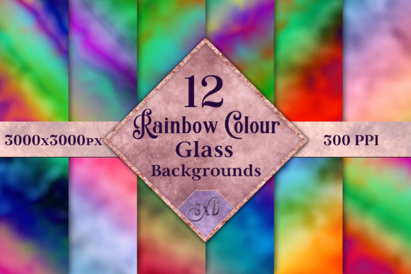 Exploring Rainbow Colour Glass Backgrounds for Design