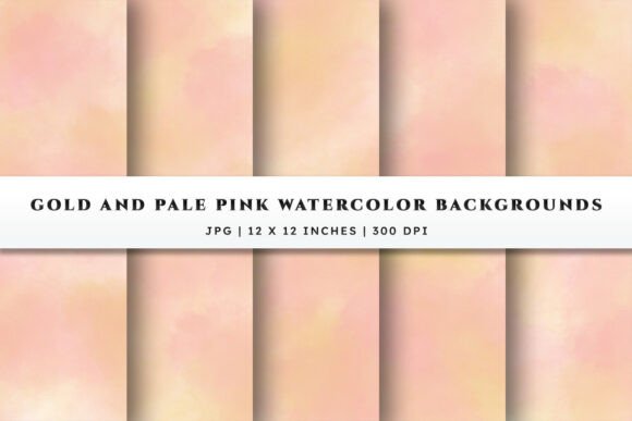 Gold & Pink Watercolor Backgrounds: Soft Elegance for Modern Design