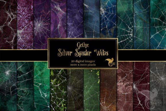 Gothic Silver Web Backgrounds: Adding Dark Elegance to Your Designs