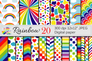 Infuse Joy: Mastering Projects with Rainbow Digital Paper Pack