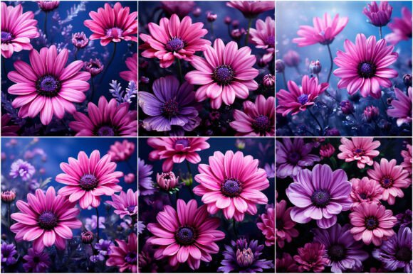 Pink and Purple Flowers Backgrounds: A Designer's Go-To Floral Set