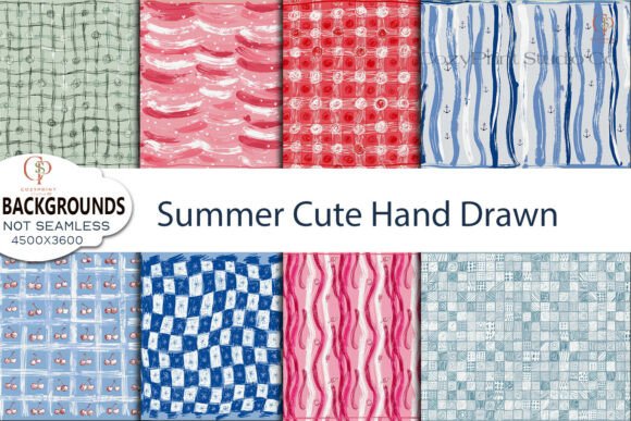 Summer Cute Hand Drawn Backgrounds: Your Go-To Design Asset