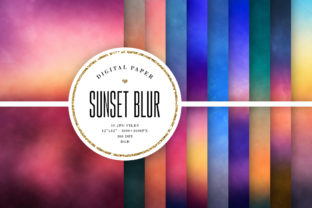 Sunset Blur Backgrounds and Grungy Textures for Designers