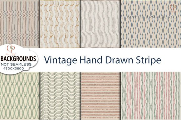 Vintage Hand Drawn Stripe Backgrounds: Authentic Texture for Modern Design